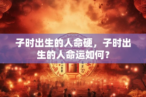 子时出生的人命硬，子时出生的人命运如何？