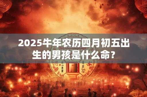 2025牛年农历四月初五出生的男孩是什么命？