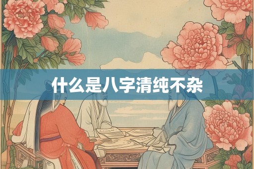 什么是八字清纯不杂