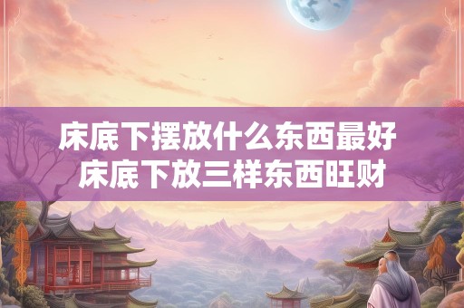 床底下摆放什么东西最好 床底下放三样东西旺财