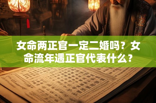 女命两正官一定二婚吗？女命流年遇正官代表什么？