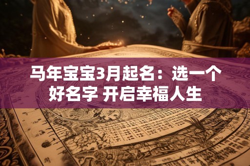 马年宝宝3月起名：选一个好名字 开启幸福人生