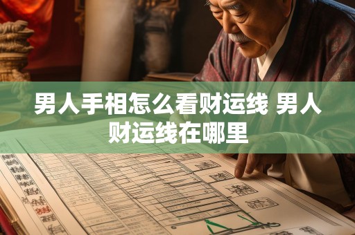 男人手相怎么看财运线 男人财运线在哪里