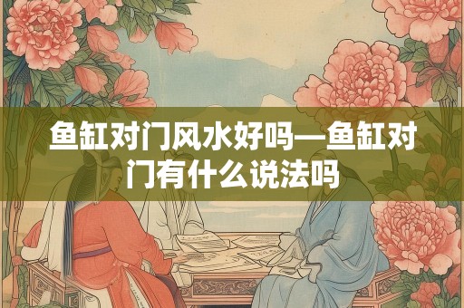 鱼缸对门风水好吗—鱼缸对门有什么说法吗