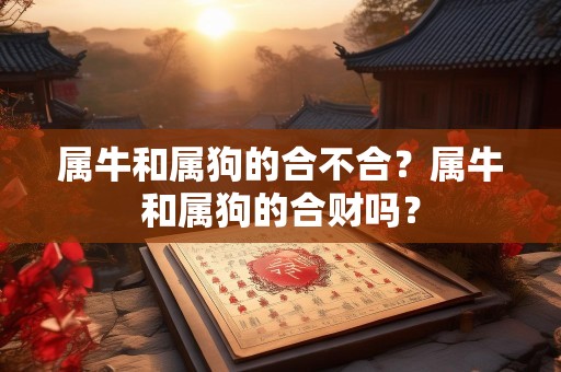 属牛和属狗的合不合？属牛和属狗的合财吗？