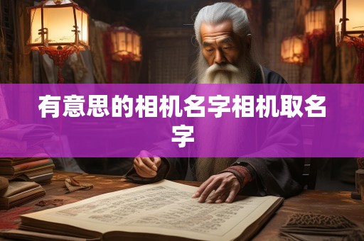 有意思的相机名字相机取名字