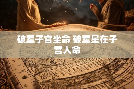 破军子宫坐命 破军星在子宫入命