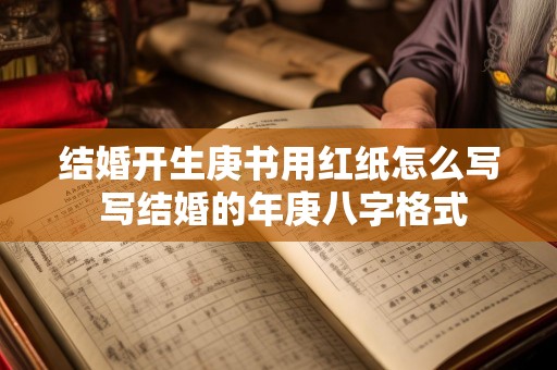 结婚开生庚书用红纸怎么写 写结婚的年庚八字格式