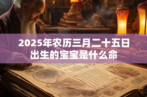 2025年农历三月二十五日出生的宝宝是什么命