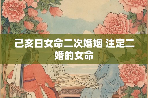 己亥日女命二次婚姻 注定二婚的女命