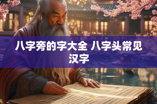 八字旁的字大全 八字头常见汉字