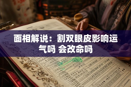 面相解说：割双眼皮影响运气吗 会改命吗