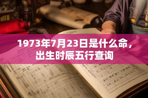 1973年7月23日是什么命，出生时辰五行查询