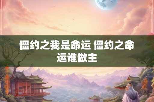 僵约之我是命运 僵约之命运谁做主