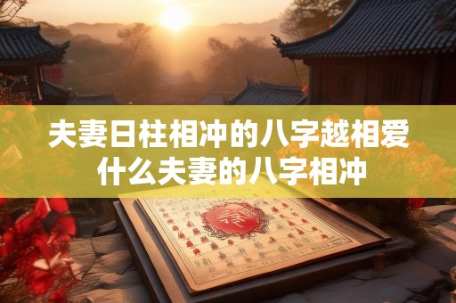 夫妻日柱相冲的八字越相爱 什么夫妻的八字相冲