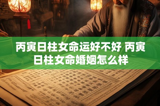 丙寅日柱女命运好不好 丙寅日柱女命婚姻怎么样