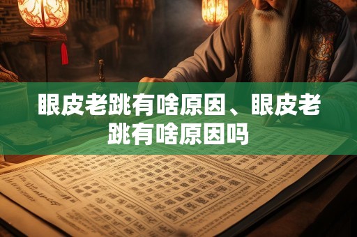 眼皮老跳有啥原因、眼皮老跳有啥原因吗