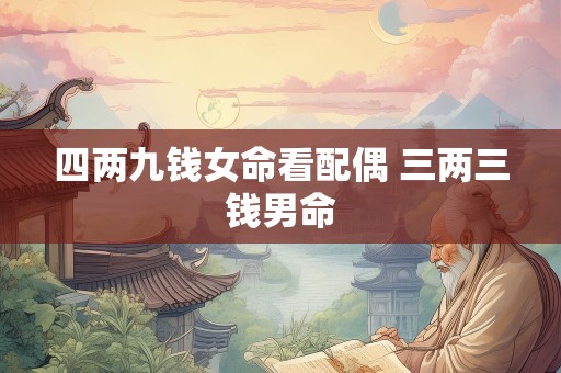 四两九钱女命看配偶 三两三钱男命