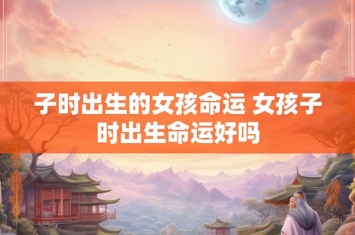 子时出生的女孩命运 女孩子时出生命运好吗