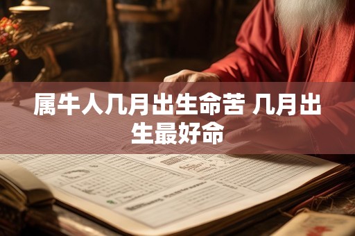 属牛人几月出生命苦 几月出生最好命