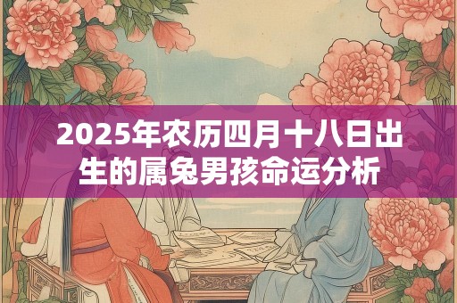 2025年农历四月十八日出生的属兔男孩命运分析