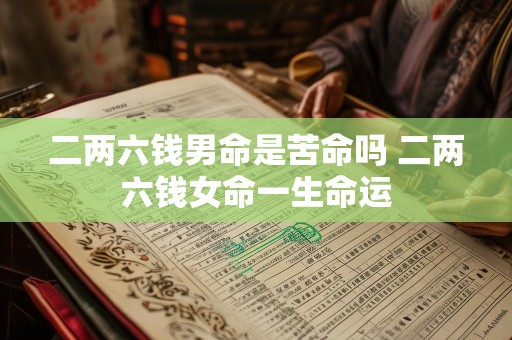 二两六钱男命是苦命吗 二两六钱女命一生命运