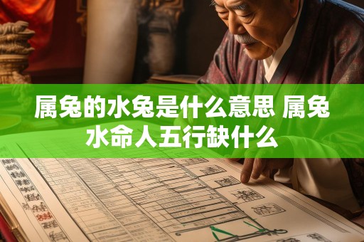 属兔的水兔是什么意思 属兔水命人五行缺什么