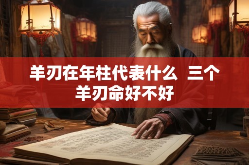 羊刃在年柱代表什么  三个羊刃命好不好