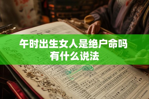 午时出生女人是绝户命吗 有什么说法