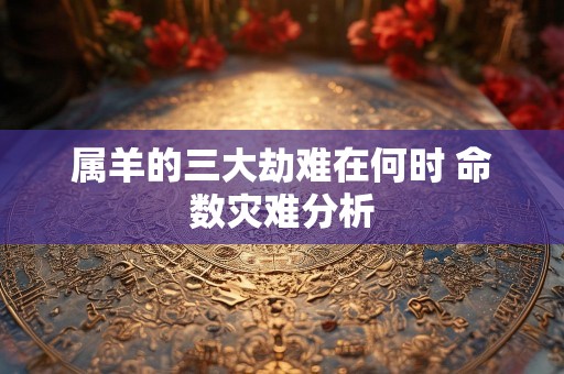 属羊的三大劫难在何时 命数灾难分析