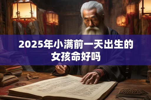 2025年小满前一天出生的女孩命好吗