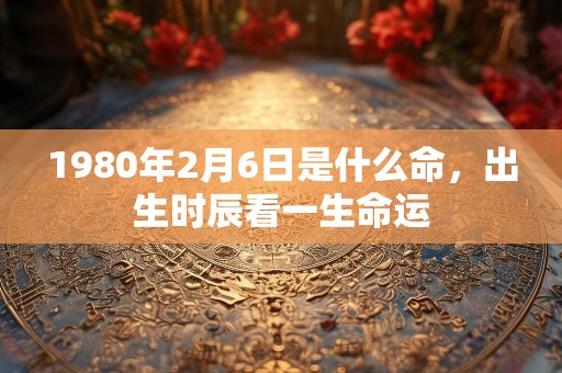 1980年2月6日是什么命，出生时辰看一生命运