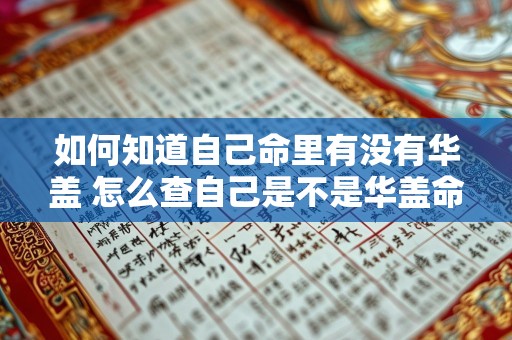 如何知道自己命里有没有华盖 怎么查自己是不是华盖命
