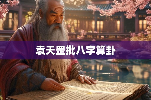 袁天罡批八字算卦