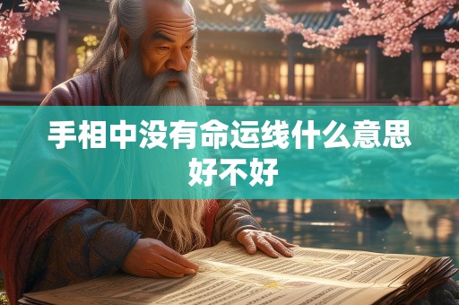 手相中没有命运线什么意思 好不好