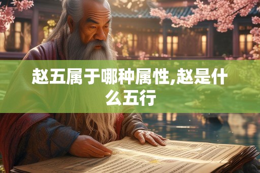 赵五属于哪种属性,赵是什么五行
