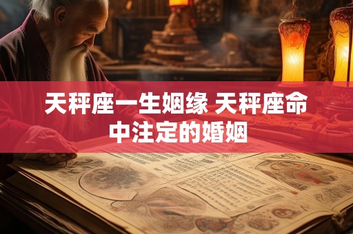 天秤座一生姻缘 天秤座命中注定的婚姻