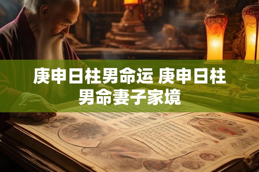 庚申日柱男命运 庚申日柱男命妻子家境