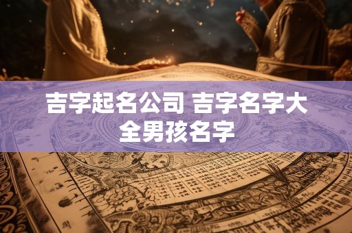 吉字起名公司 吉字名字大全男孩名字