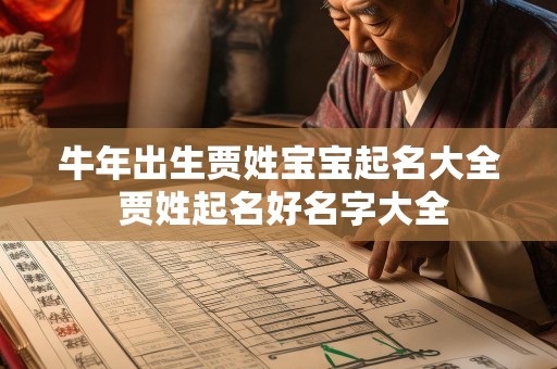 牛年出生贾姓宝宝起名大全 贾姓起名好名字大全