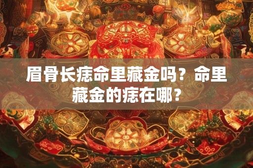 眉骨长痣命里藏金吗？命里藏金的痣在哪？