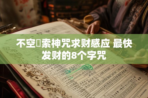 不空罥索神咒求财感应 最快发财的8个字咒
