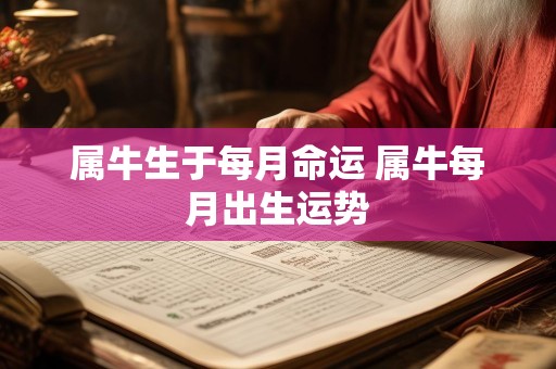 属牛生于每月命运 属牛每月出生运势