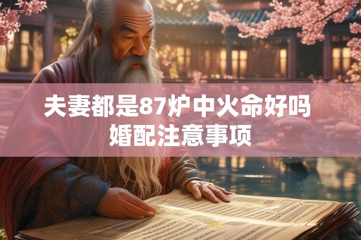 夫妻都是87炉中火命好吗 婚配注意事项