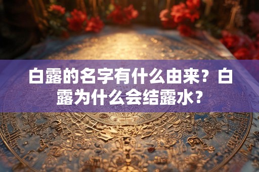 白露的名字有什么由来？白露为什么会结露水？