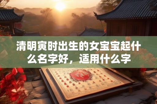 清明寅时出生的女宝宝起什么名字好，适用什么字