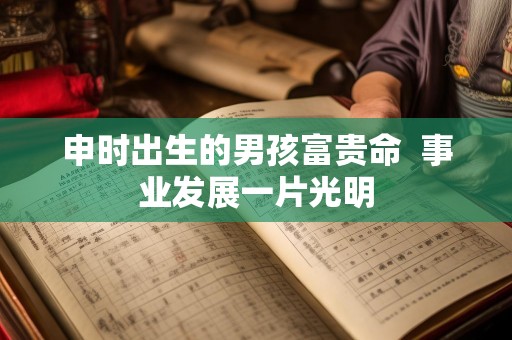 申时出生的男孩富贵命  事业发展一片光明