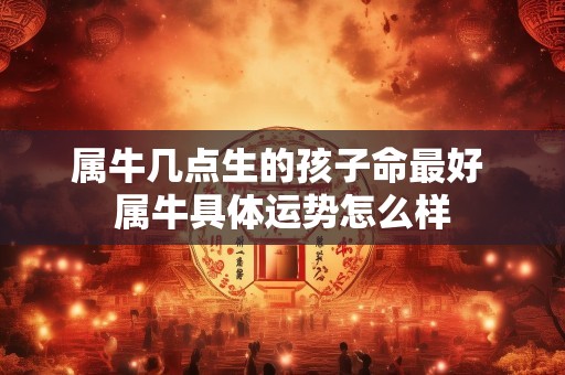 属牛几点生的孩子命最好 属牛具体运势怎么样