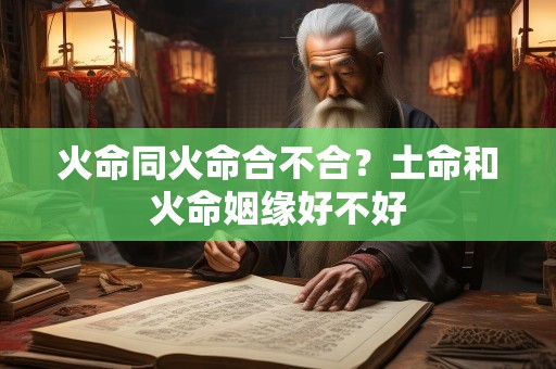 火命同火命合不合？土命和火命姻缘好不好