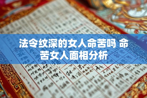 法令纹深的女人命苦吗 命苦女人面相分析
